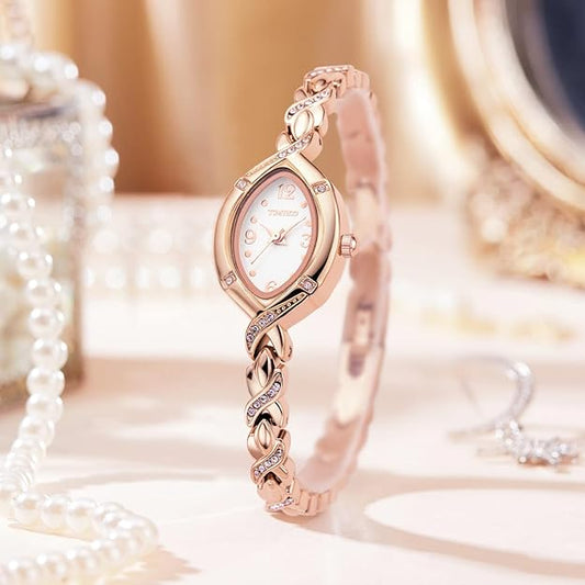 Women's Watches Bracelet Dial Ladies Fashion Dress Quartz Wrist Watch Oval Square Round Mini Women Watch Waterproof Gifts for Women