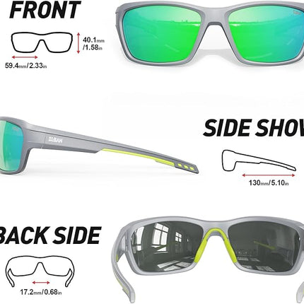 Polarized Sport Sunglasses for Men and Women, Ideal for Golf Fishing Cycling Running Baseball Glasses, UV400 Protection
