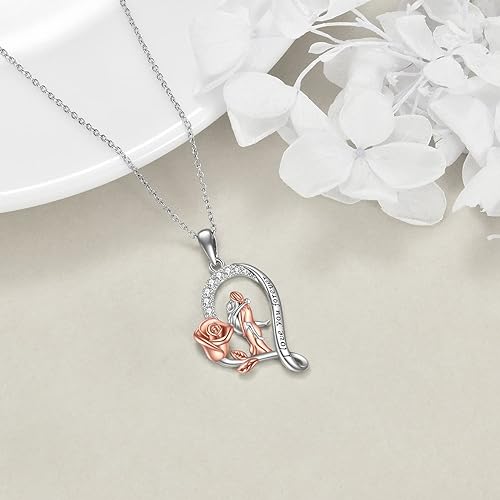 Best Gifts for Women 925 Sterling Silver Crystal Mom Daughter Grandma Necklace Birthday Gift Mom and Daughter Jewelry