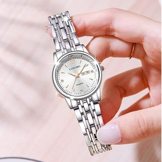 Reginald Fashion Watches for Women Hands Sapphire Stainless Steel Waterproof Quartz Dial Date Week Watches