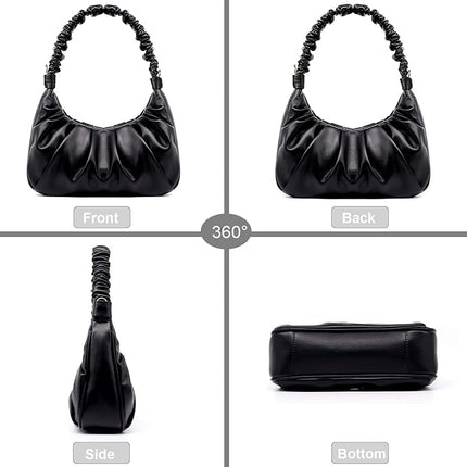 NIUEIMEE ZHOU Small Shoulder Bag for Women Classic Clutch Trendy Tote HandBag Crossbody Purse with Button Closure