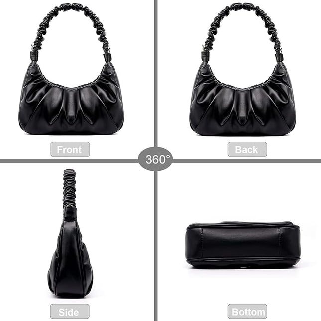 NIUEIMEE ZHOU Small Shoulder Bag for Women Classic Clutch Trendy Tote HandBag Crossbody Purse with Button Closure