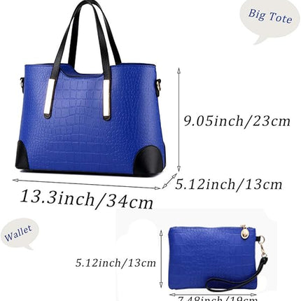 Chikencall® Women Clacssic Tote Bag Fashion Handbag And Purses Ladies Shoulder Bag Top Handle Satchel Wallet Set 2pcs