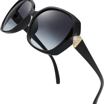 The Fresh Women's Oversized Square Jackie O Cat Eye Hybrid Butterfly Fashion Sunglasses - Exquisite Packaging