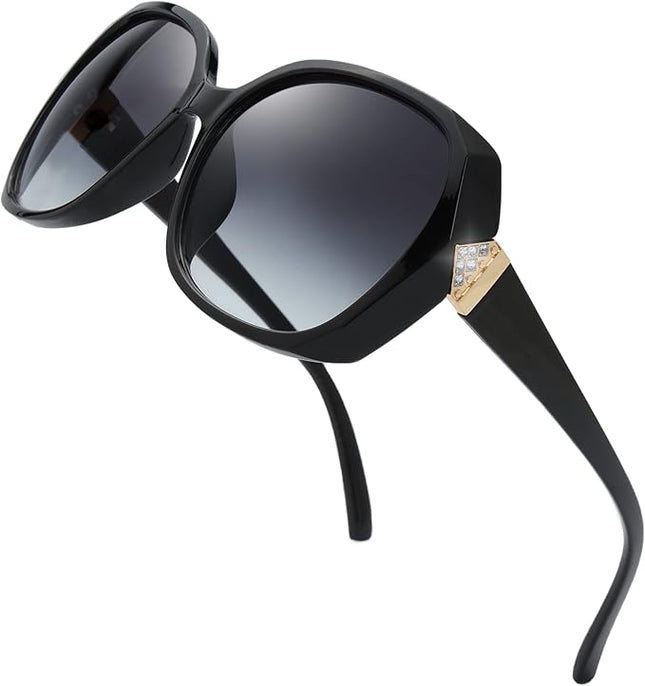 The Fresh Women's Oversized Square Jackie O Cat Eye Hybrid Butterfly Fashion Sunglasses - Exquisite Packaging