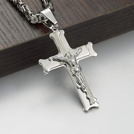 Fashion Men's Gold Silver Stainless Steel Pendant Chain Necklaces 20 inches