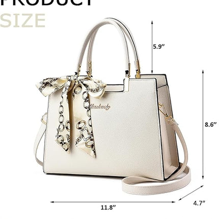 Afashor Women's Leather Handbag Top-handle Tote Shoulder Bag Satchel Crossbody Purse