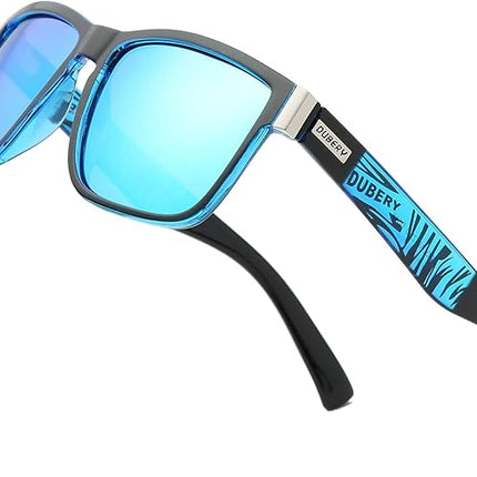 DUBERY Vintage Polarized Sunglasses for Men Retro Square Sun Glasses D518