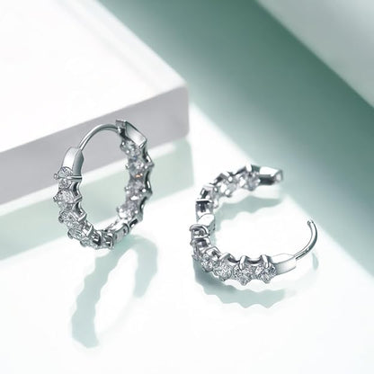 Rnivida Stainless Steel Inside-Out Cz Hoop Earrings for Women,Hypoallergenic