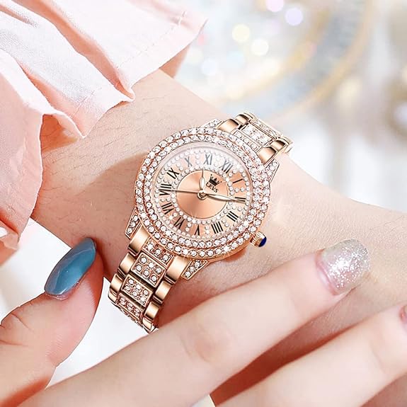 OLEVS Ladies Watches Rose Gold Japanese Quartz Female Watches for Women Waterproof Stainless Steel Casual Dress Lady Wrist Watches