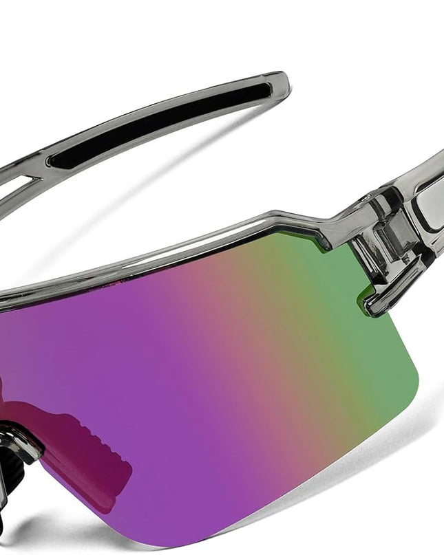 Cycling Glasses Polarized Sports Sunglasses, UV400 Baseball Sunglasses Softball Running Biking for Men Women