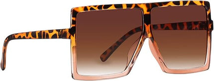 GRFISIA Square Oversized Sunglasses for Women Men Flat Top Fashion Shades