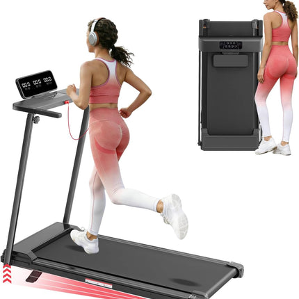 KASSADIN Portable Treadmills for Home Small, Walking Pad with Handle Bar