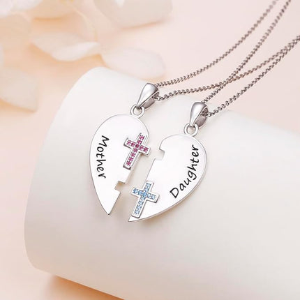 Sterling Silver Mother Daughter Set 2 Granddaughter Grandmother Necklace