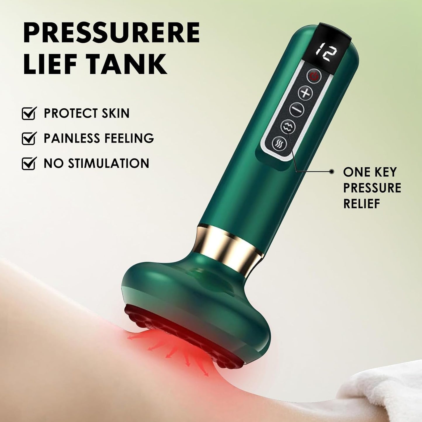 5 in1 Cellulite Massage Tool,Cellulite Massager Electric Fat Remover with 12 Suction Modes,Rechargeable & Cordless,Intelligent Cupping Massager for Arms,Legs,Back Used at Home