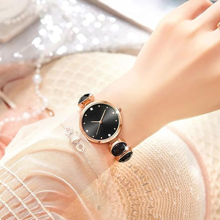ADSBIAOYE Elegant Women Wrist Watches Minimalist Unique Diamond Bracelet Watch Fashion Dress Quartz Watch Ladies Gift Watches