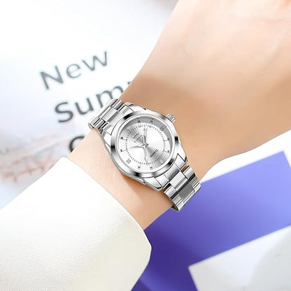 OPK Watch for Women Quartz Waterproof Stainless Steel Light Ladies Watch Mother's Day Gift for Women