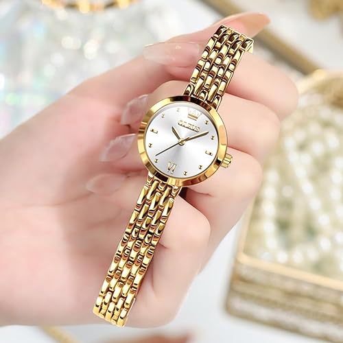 OLEVS Watches for Women Dress Fashion Analog Quartz Watch Diamond Small Face Waterproof Stainless Steel Lady Watch Reloj para Mujer