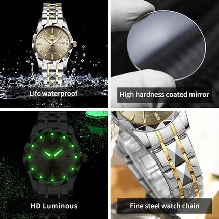 OPK Watches for Women Quartz Date Waterproof Stainless Steel Classic Ladies Watch Fashion
