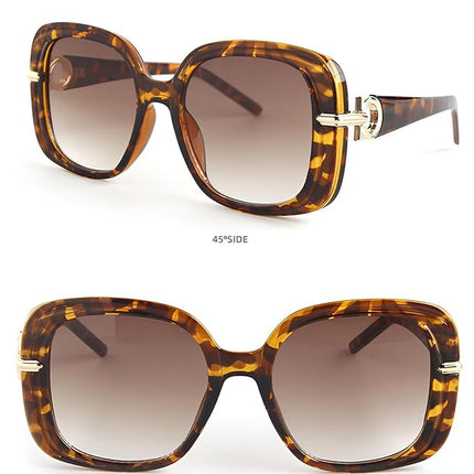 Bsreyeop Fashion Oversized Square Women and Men Sunglasses Vintage Hollow Luxury Sun Glasses UV400 Gradient Shades