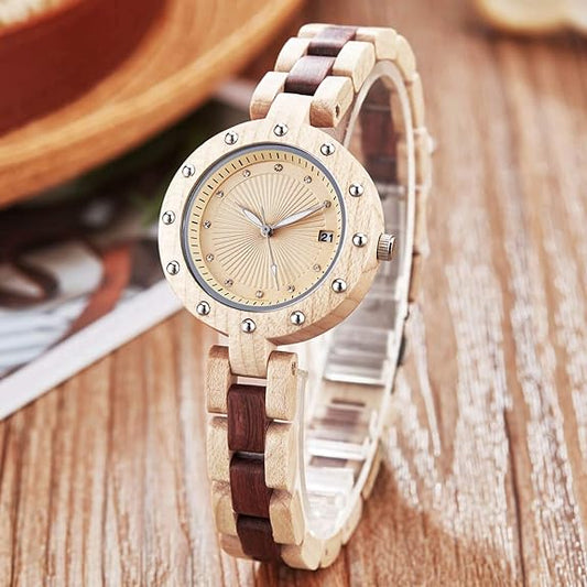 GORBEN Wood Women Watches Bamboo Wooden Bracelet Female Quartz Wristwatches for Ladies Timepieces Gifts