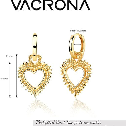 VACRONA Gold Cuff Earrings Huggie Earrings for Women 14k Gold Plated Small Huggie Hoop Earrings