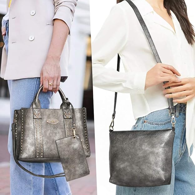 Dasein Purses Handbags for Women Tote Bags Wallet Set Top Handle Satchel Shoulder Bags Hobo Bag 3pcs