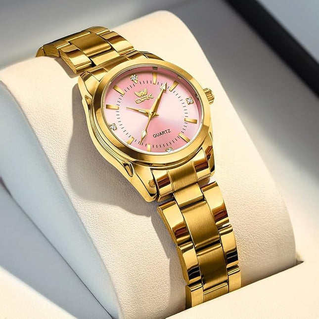 OPK Watch for Women Quartz Waterproof Stainless Steel Light Ladies Watch Mother's Day Gift for Women