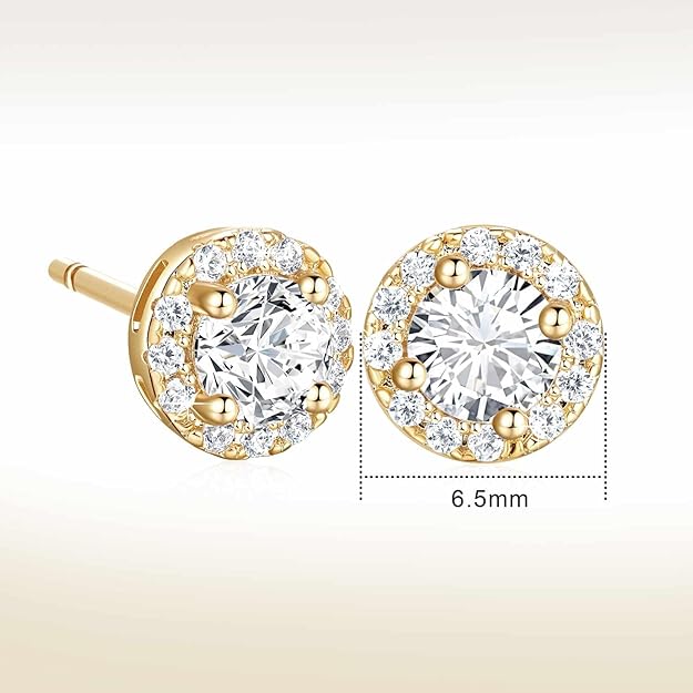 14K Gold Stud Earrings for Women 14K Gold Earrings Gold Diamond Stud Earrings for Women Hypoallergenic Gold Earrings Classic Small Stud Earrings