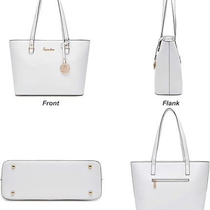 Soperwillton Handbag for Women Wallet Tote Bag Shoulder Bags Top Handle Satchel 5pcs Purse Set