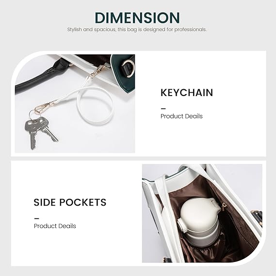 LOVEVOOK Laptop Tote Bag for Women, Work Totes Business Office Computer Briefcase with Clutch Purse