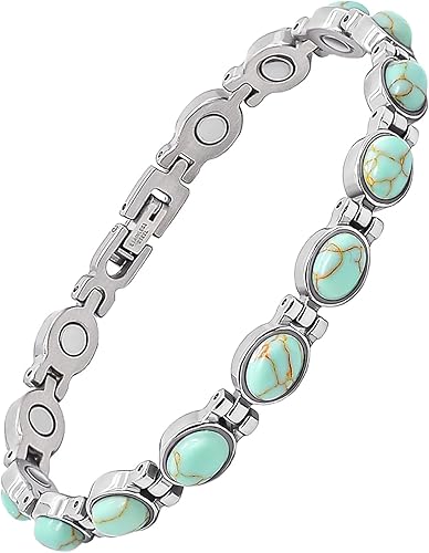 JEROOT Ultra Strength Magnetic Bracelets, Bracelet for Women and men, 3500-6000 Gauss Neodymium Magnets, Magnetic Field Therapy Jewelry Gift