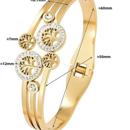 Stainless Steel Tree Of Life Bracelet Inspirational Ladies Bracelet Holiday Gift