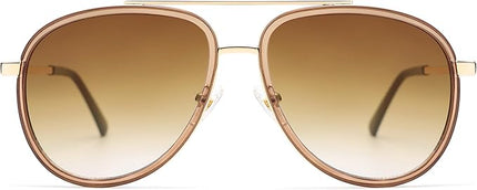 Retro Aviator Sunglasses for Women 70s Double Bridge Sunnies AP3688