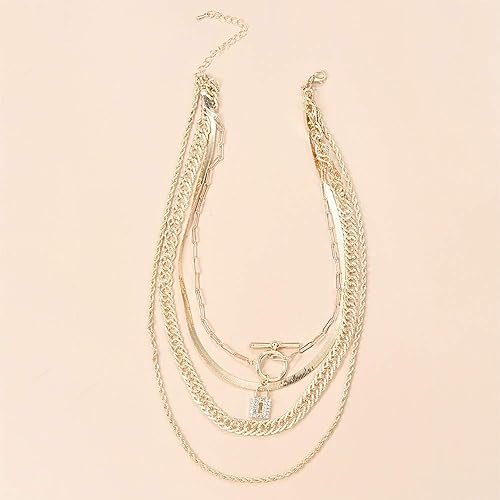 Chargances Gold Snake Bone Chain Necklace for Women and Girls