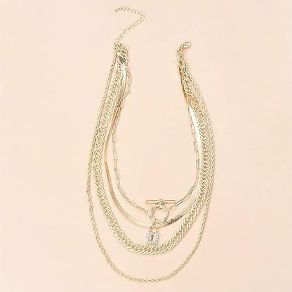 Chargances Gold Snake Bone Chain Necklace for Women and Girls