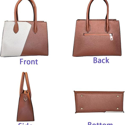 Tote Bag for Women With Zipper waterproof Leather Handbags Multi Pocket Purses Shoulder Bags Crossbody Bag Medium Purses