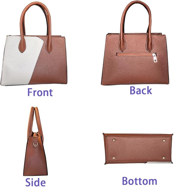 Tote Bag for Women With Zipper waterproof Leather Handbags Multi Pocket Purses Shoulder Bags Crossbody Bag Medium Purses