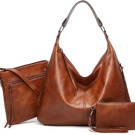 Pahajim Handbags for Women Large Designer Ladies Hobo bag Bucket Purse Faux Leather