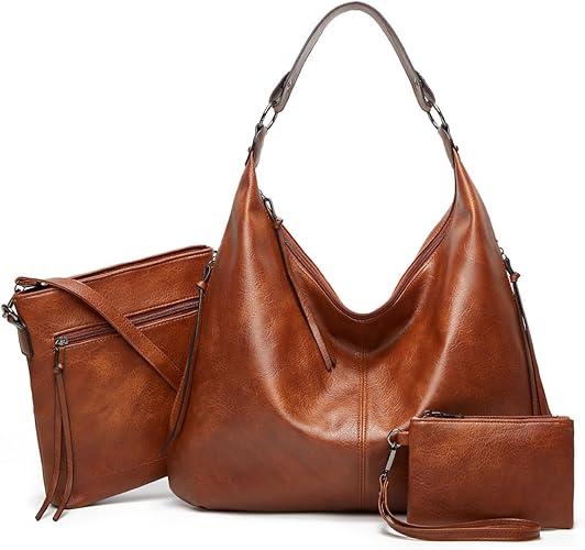 Pahajim Handbags for Women Large Designer Ladies Hobo bag Bucket Purse Faux Leather