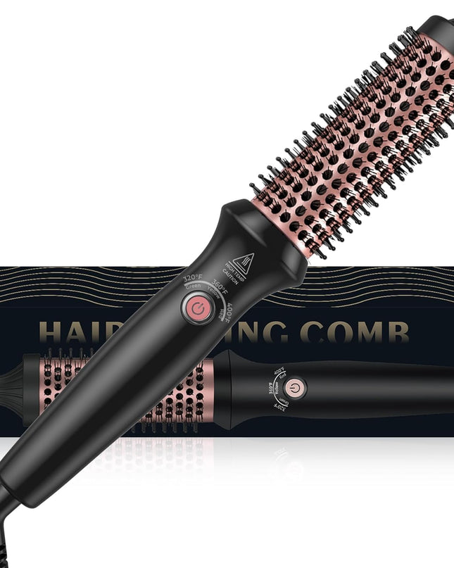 1.25 in Thermal Brush, Heated Round Brush Curling Iron Heated Ceramic Tourmaline Ionic Comb 110-240V Volum