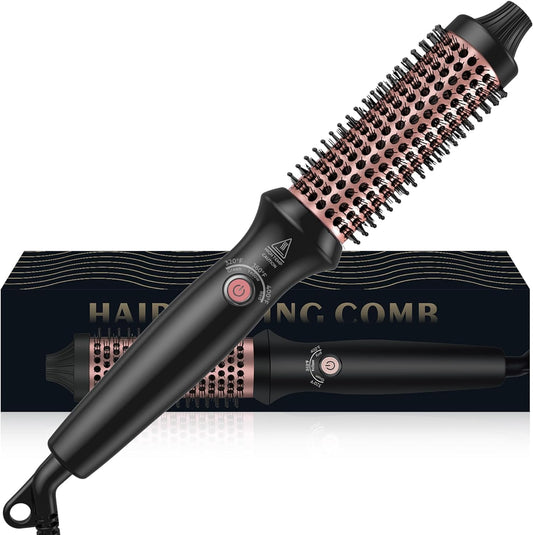 1.25 in Thermal Brush, Heated Round Brush Curling Iron Heated Ceramic Tourmaline Ionic Comb 110-240V Volum