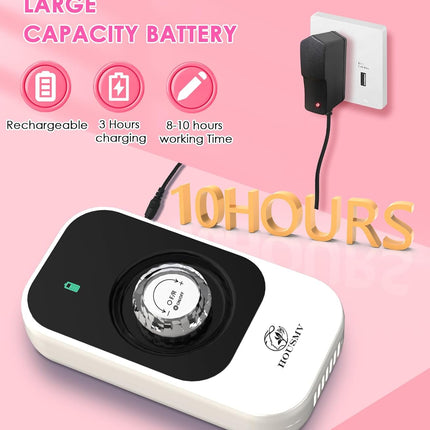 Portable Nail Drill Electric File: 40000RPM Professional Rechargeable Nail E-File Machine, Cordless Nail Drill with Bits & Base for Acrylic Nails Remove Nail Gel Polish Manicure for Salon Home, White