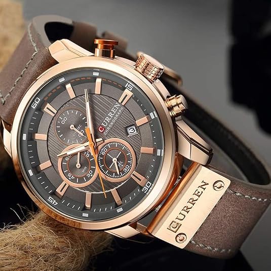 FANMIS Mens Analog Quartz Chronograph Classic Casual Business Dress Watch