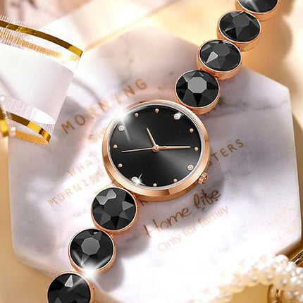 ADSBIAOYE Elegant Women Wrist Watches Minimalist Unique Diamond Bracelet Watch Fashion Dress Quartz Watch Ladies Gift Watches