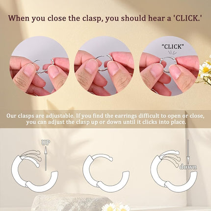 LAZA 925 Sterling Silver Earrings for Women Huggies Hoop Gold Earrings