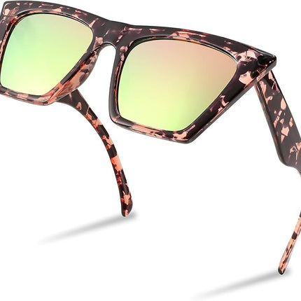 FEISEDY Vintage Square Cat Eye Sunglasses Women Trendy Cateye Sunglasses B2473
