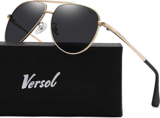 Aviator Sunglasses for Men Mirrored Lens UV400 Protection Lightweight Polarized Aviators Sunglasses