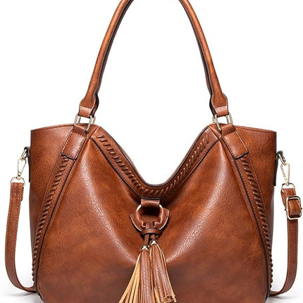 SENDEFN Tote Bag for Women Oversized Crossbody Shoulder Purse and Handbags with Tassel
