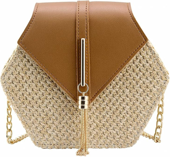 Women's Crossbody Bag Cute Straw Shoulder Bag